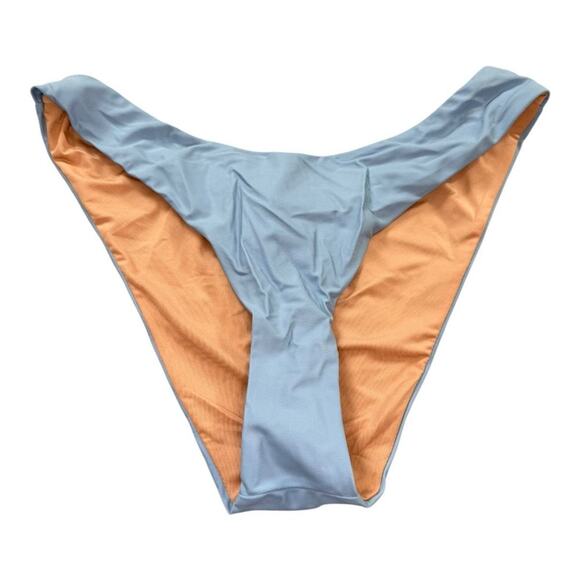 NEW J. Crew‎ Women’s Medium Curved Waist Cheeky Bikini Bottom Blue NWT - Picture 2 of 6